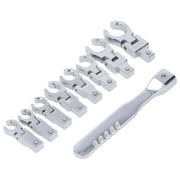 Flexible Flare Nut Wrench Set 180 Degree Rotating Flexible Head Oil Pipe Torsion Spanner Tool Kit with Handle 9.8 inches / 25 cm