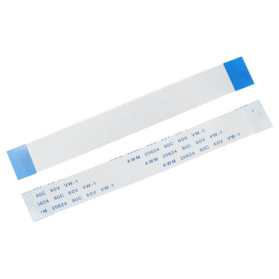 Flexible Flat Cable, 24 Pins 0.5mm Pitch 100mm FPC FFC Ribbon Cable 5Pcs(A Type)
