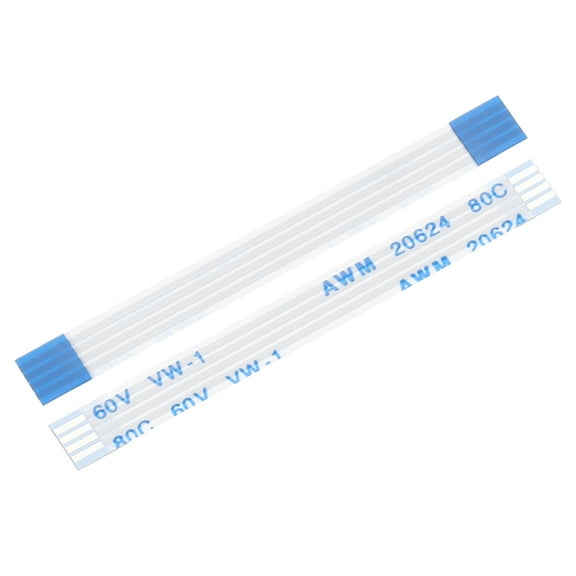 Flexible Flat Cable, 50mm 1mm Pitch 4 Pins FPC FFC Flexible Ribbon Cable 10Pcs