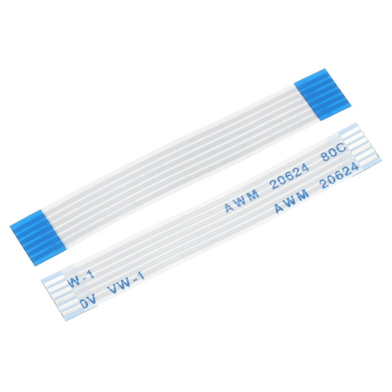 Flexible Flat Cable, 50mm 1mm Pitch 6 Pins FPC FFC Flexible Ribbon Cable 10Pcs