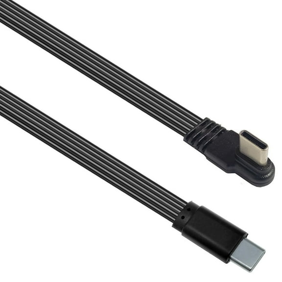 Flexible Flat FPC USB C Cable 90 Degree Angled Design 45W Charging 480Mbps Speed Fit for Gaming Consoles FPV Devices