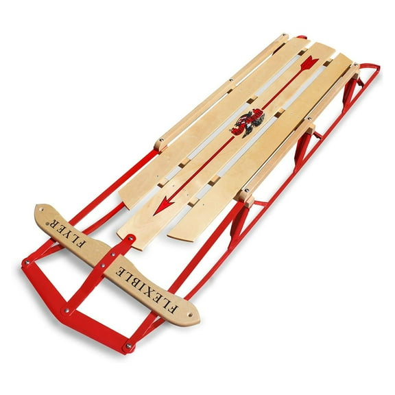 Flexible Flyer 1060 Metal Runner Steel & Wood Snow Slider Sled, 60 inch