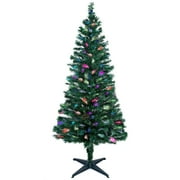 Flexible Flyer 6 ft Fiber-Optic Christmas Tree Pre-Lit. 1200 Fiber Light Tips. Multi-Color Changing