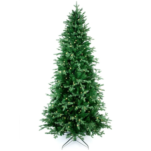 Flexible Flyer 7.5 Ft Pre-Lit Christmas Tree. Full Evergreen Xmas Fir with 400 LED Lights