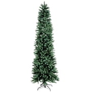 Flexible Flyer 9 Ft Pencil Christmas Tree. 1500 Fir Branch Tips. Tall Slim Skinny Narrow Thin Unlit Artificial Xmas