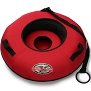 Flexible Flyer Heavy-Duty Snow Tube. Hard Plastic Bottom Inflatable Sled