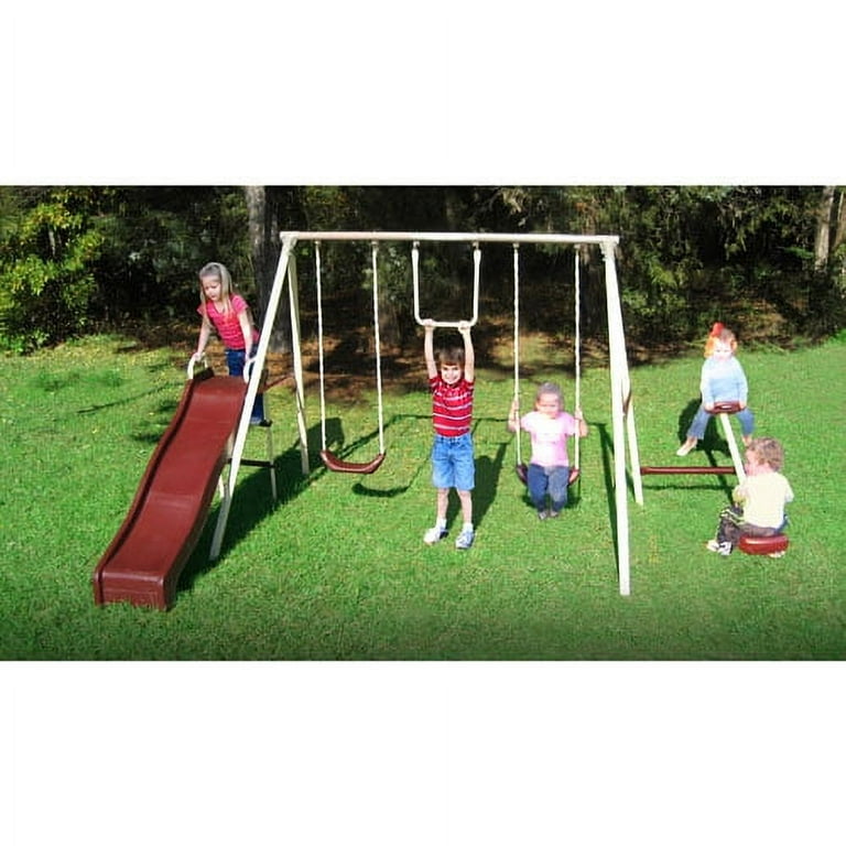 Flexible flyer play park metal swing set 2025