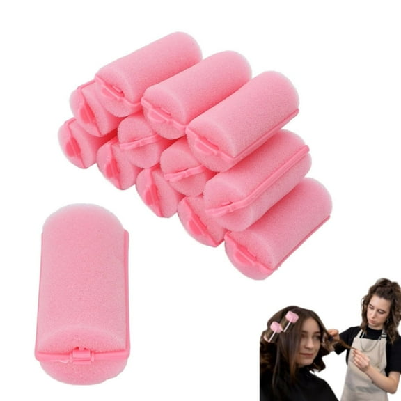 Flexible Foam Curlers,Reusable Pink Foam Rollers,Soft and Durable Foam Curlers,1.6x2.8In Portable Comfortable Hair Styling Tool for Home