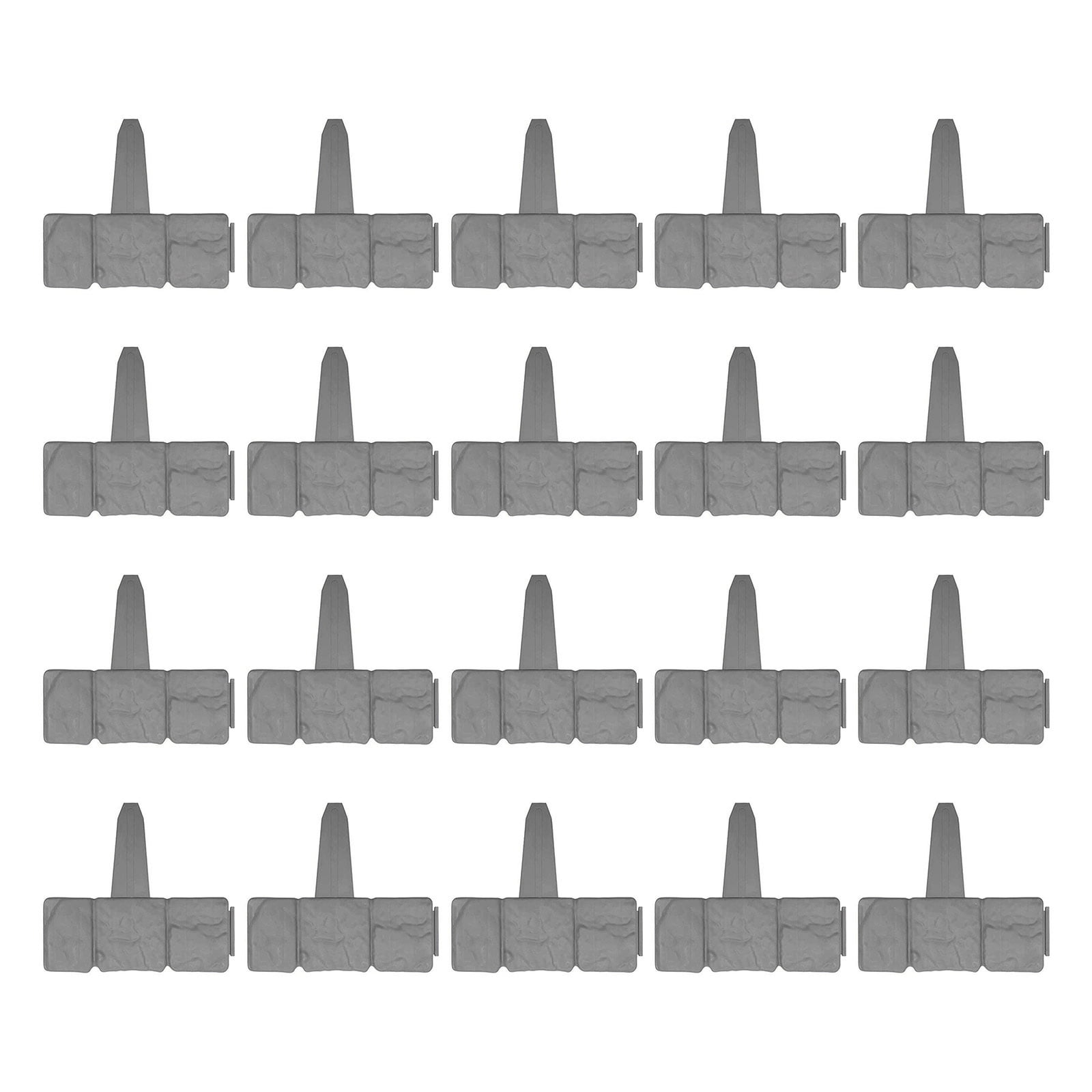 Flexible Garden Fence Panels Garden Edging Border Lawn Fence Plastic Foldable Stitching Gray Lawn Fence Decoration