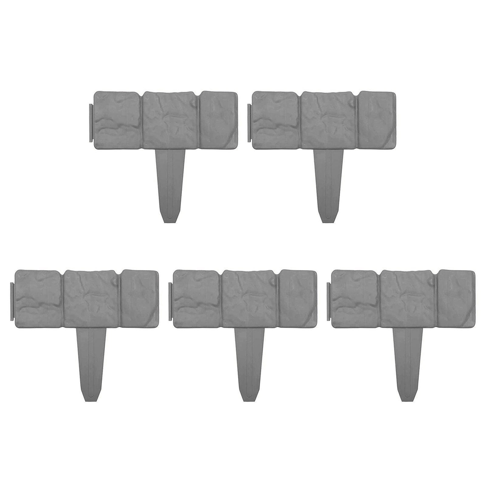 Flexible Garden Fence Panels Garden Edging Border Lawn Fence Plastic Foldable Stitching Gray Lawn Fence Decoration
