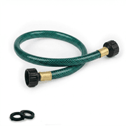 Flexible Garden Hose for Tight Spaces: 2FT Female to Female Short Water Hose for Outdoor Faucet Y Splitter with 2 Rubber Washers - Lead-Free and Lightweight