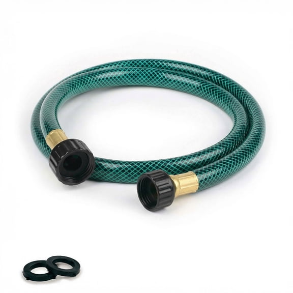 Flexible Garden Hose for Tight Spaces: 4FT Female to Female Short Water Hose for Outdoor Faucet Y Splitter with 2 Rubber Washers - Lead-Free and Lightweight