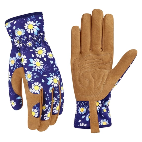 Flexible Gardening Gloves For Women Ventilated Fabric Against Abrasion Secure Wrist Ending
