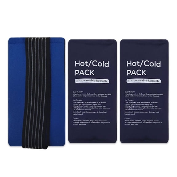 Flexible Gel Hot Cold Therapy Pack with Adjustable Elastic Wrap for Full Body Joint Recovery,2pcs