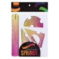 thumbnail image 1 of Flexible Geometry Ruler Set,8 in Transparent Shatterproof Measuring Tools, Including Straight Ruler, Protractor & Triangular Rulers, for Drafting, Engineering, Design, Professional Office Use, 1 of 7