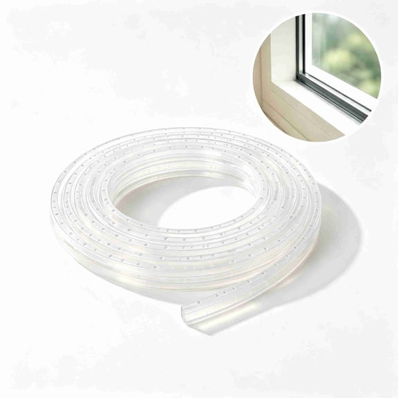Flexible Glass Retainer Spline, 26.25ft Clear PVC Glazing Strip for 3mm (1/8”) Groove, Weatherproof Window Glass Fixing Trim for Home Door Glass Replacement Repair