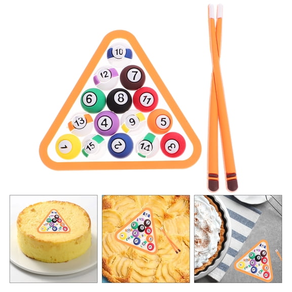 FRCOLOR 2Sets Baking Billiards Style Decoration for Cakes Cookies Desserts Multi Color