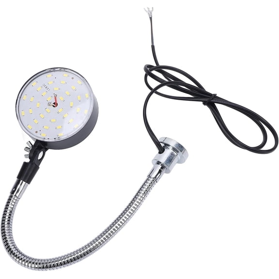 Flexible Gooseneck LED Machine Light 15W 36 LEDs 1500LM 6500K Magnetic Base Shop Tool Lamp for Lathe Work Bench Sewing Machine Grill Industrial Lighting
