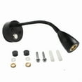 thumbnail image 1 of Flexible Gooseneck USB RV Reading Light DC10-30V 3W 3-Tone LED Interior Lights for Campers RV and Boats Black, 1 of 10
