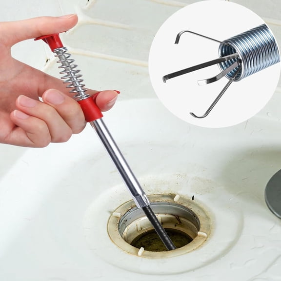 Flexible Grabber Claw Pick Up Reacher Tool (Drain Clog Remove Tool), With 4 Claws Bendable Hose Pickup Reaching Assist Tool for Litter Pick, and Kitchen Sink, Drains, Toilet (63 inch)