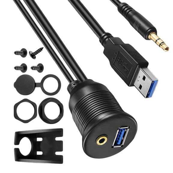 Flexible Home Sound Accessories USB3.0 and 3.5mm Sound Cable Suitable for Easy Connectivitys in Car Sounds Systems