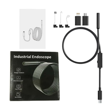 Flexible Inspection Camera 20MP High Definition Tool with Replaceable Head for Pipe and Engine Inspection Plug and Play Solution for Versatile Applications