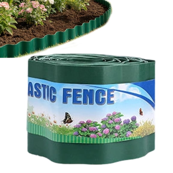 Flexible Interlocking Plastic Garden Edging, Green Interlock Garden Border Edging, Flower Garden Fence, Outdoor Yard Landscape Edge, Garden Edging, Plastic Path Separator Barrier,A