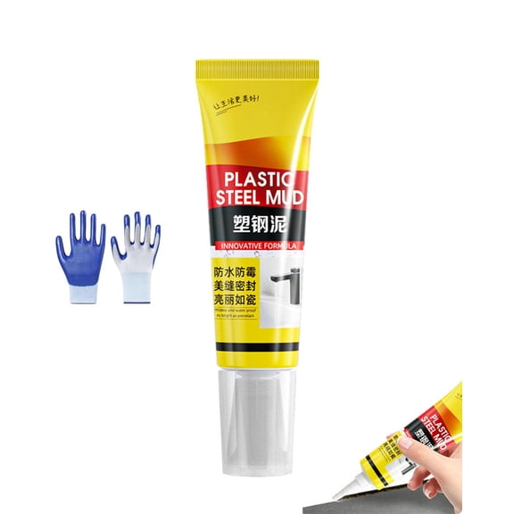 Flexible Kitchen & Bath Waterproof Caulk Sealant 5.07oz, 5X Stronger Adhesion, Anti-Crack & Non-Shrink Waterproof Flexible Adhesive for Kitchen, Bath, Sinks & Tubs