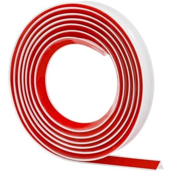 Flexible L-Shaped Trim Molding, 118" Self-Adhesive Peel and Stick Quarter Round for Internal 90? Corners, Wall & Floor Decorative Strip, White (0.6" W x 0.6" H)