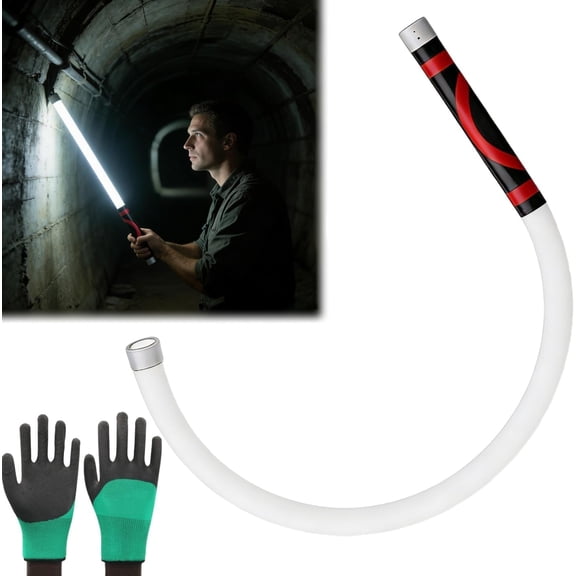 Flexible LED Flashlight Stick, 27" Bendable Mechanic Light,Work Light with High-Lumen LED,3 Brightness Modes, Rechargeable Flexible Light for Mechanics,Car Repairs, Inspections & Tight Spaces (1 Pcs)