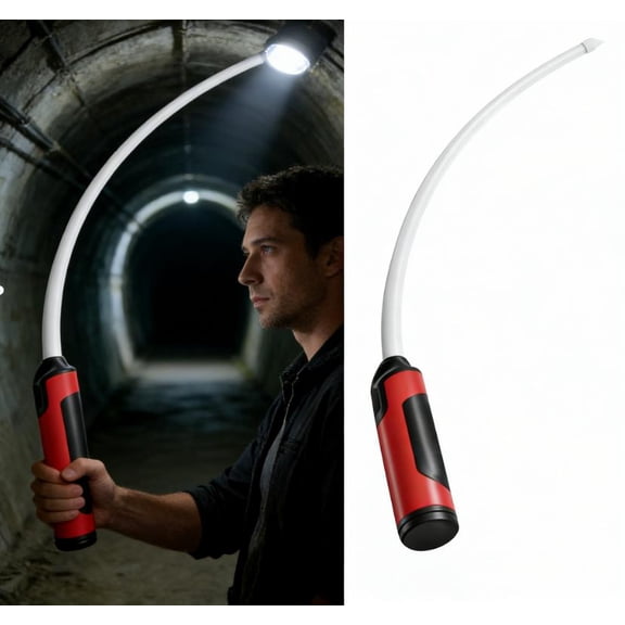 Flexible LED Flashlight Stick-Long Lasting 7hr Runtime, 30" Bendable Rechargeable Inspection Light for Mechanics & Vehicle Repair (1Pcs)