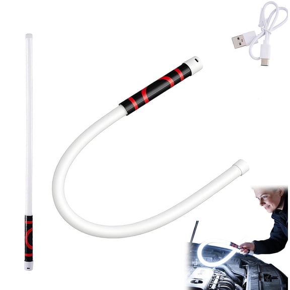 Flexible LED Light Stick, Flexible LED Flashlight Stick Rechargeable Work Light, Portable Rechargeable Bendable Work Lights with High-Lumen for Car Repairs Mechanics