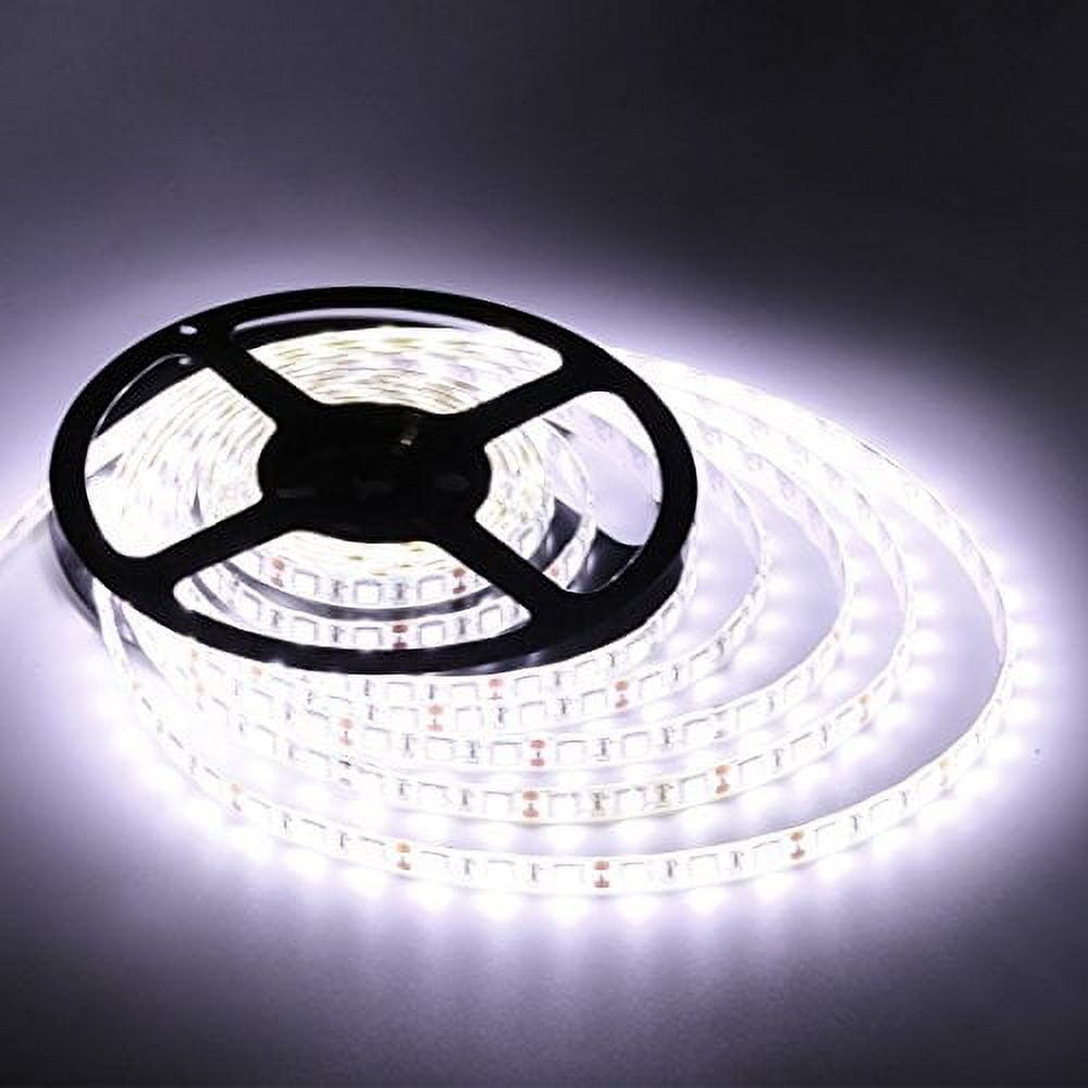 16.4ft Waterproof White LED Strip Lights for Outdoor Decor