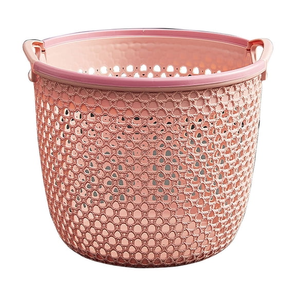 Flexible Laundry Basket with Handles, Large Plastic Clothes Hamper, Ventilated Hollow Out Storage Bin for Bathroom and Bedroom