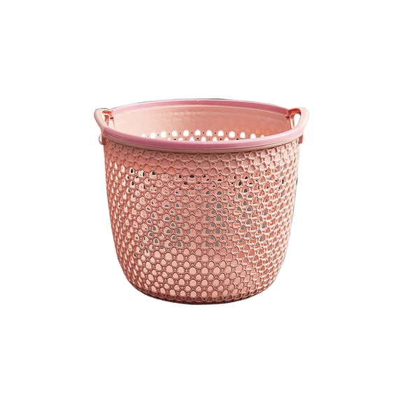 Flexible Laundry Basket with Handles, Large Plastic Clothes Hamper, Ventilated Hollow Out Storage Bin for Bathroom and Bedroom