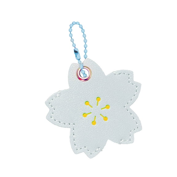 Flexible Leather Flower Shape Key Case Keychain PU Leather Access Card Keyring for Girl Women Key Protective Covers