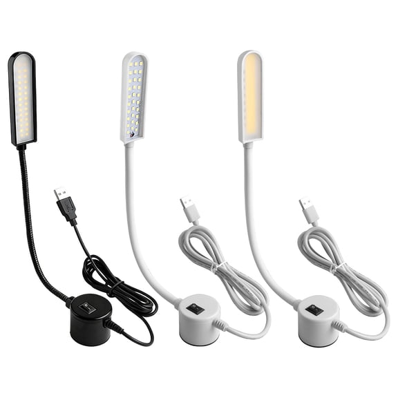 Flexible Magnetic LED Sewing Machine Light | USB Powered 6W Daylight Bright Portable Lamp 210mm Adjustable Gooseneck 1.5m Cable for Workbench Lathe Drill Press Desk Reading