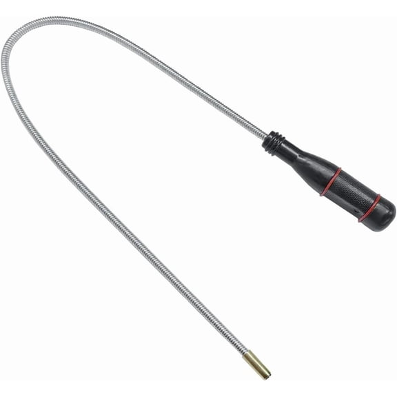 Flexible Magnetic Pickup Tool, 24" Long Bendable Extension Magnet Pick-Up Retriever Stick, Powerful Magnetic Sweeper Tool for Hard-to-Reach Car Keys, Screws, Nuts, Bolts, USB (Small Head)