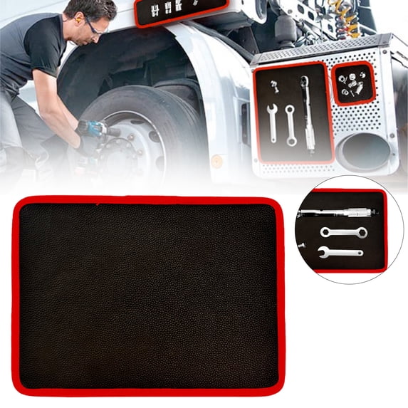 Flexible Magnetic Tool Mat, Pvc Garage Organizer with Powerful Magnets, 32*25Cm Flexible Magnetic Mat, Pvc and Non-Slip for Garage Workshop, Auto Repair Tools