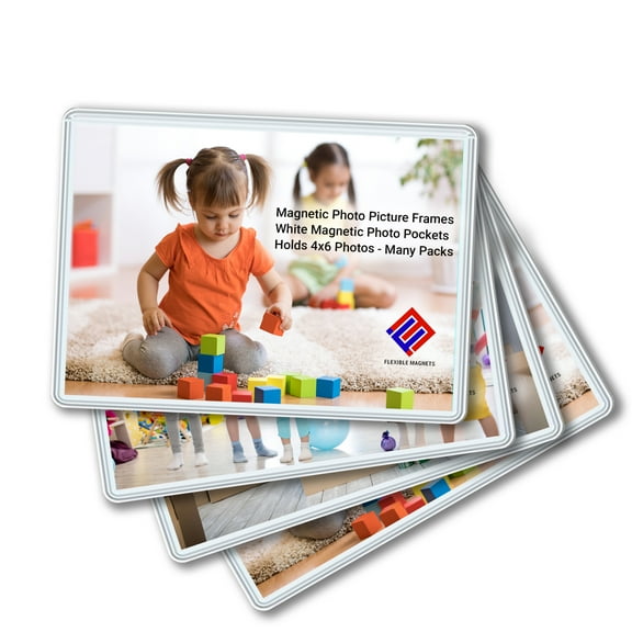 Flexible Magnets 4 x 6 White Collage Picture Frames (30 Count)