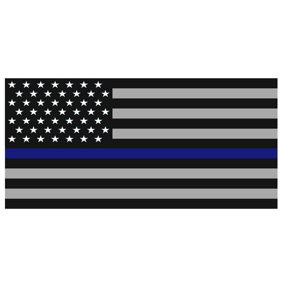 Flexible Magnets U.S. American Flag Car Magnet with Blue Line - 4 X 6.5 - Weather and UV Resistant from