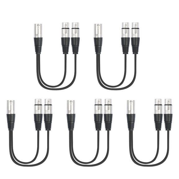 Flexible Male To 2 Female Microphone Splitter Cable, Professional Sound Adapter For Live Performances Sound Cable