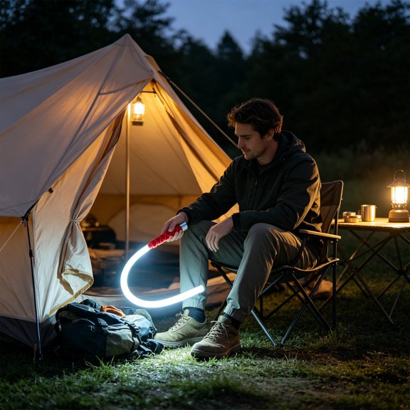 Flexible Mechanic Work Light, Rechargeable LED Flashlight Stick With 360 Degree Bending Gooseneck Design Strong Illumination, Inspection Lamp for Car Repair Garage Camping