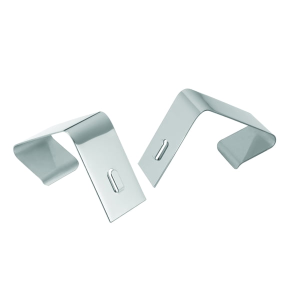 Flexible Metal Cubicle Hangers, 1 1/2" - 2 1/2" Panels, Silver, 2/set | Bundle of 5 Sets