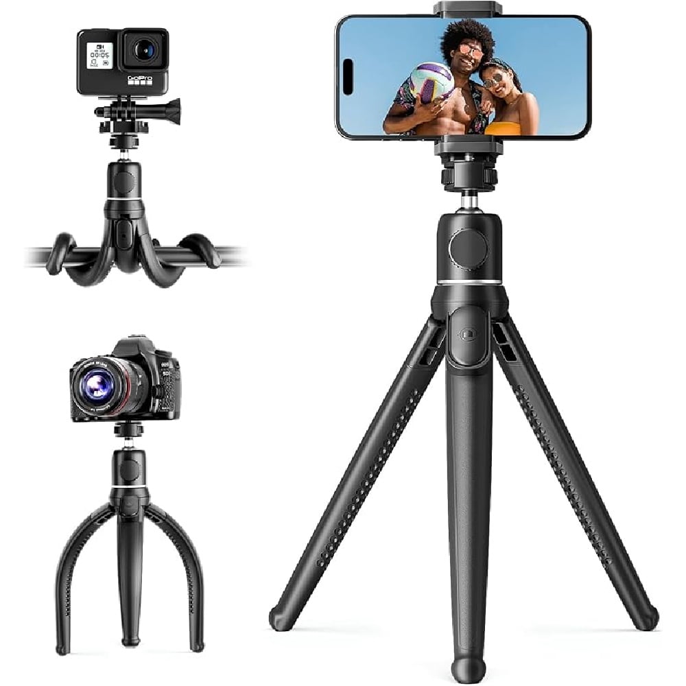 Flexible Mini Phone Tripod, Portable and Adjustable Camera Stand Holder ...