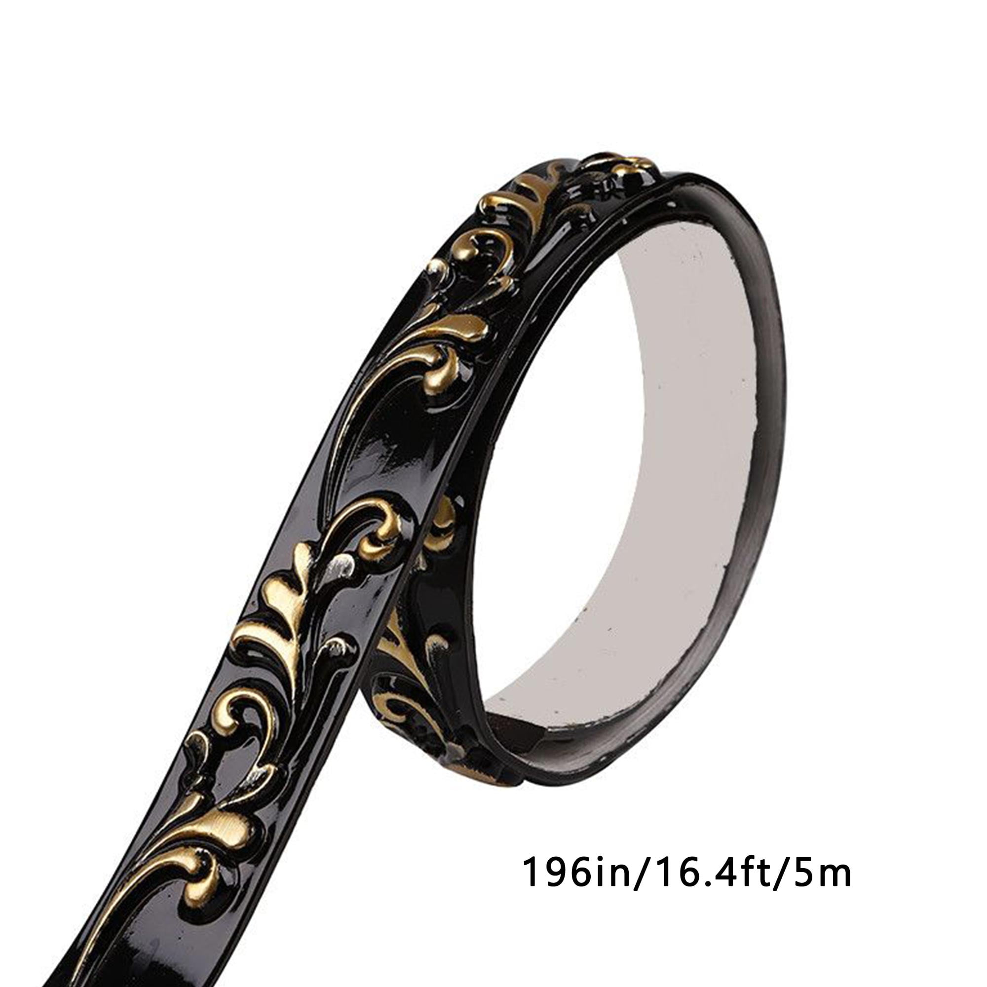 Flexible Molding Trim 3D Wall Edging Strip Self Adhesive, 0.78Inch x 16.4 Feet, Peel and Stick