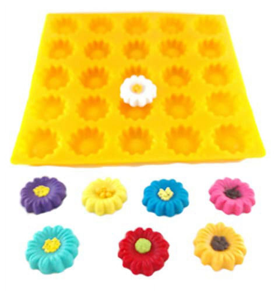 Flexible Molds - Daisy Or Sunflower (25 Cavity) - Cream Cheese Mint ...