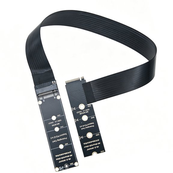 Flexible NVMe Card Extenders Cable Drive Risers Card Supports PCIe4.0 30CM Flat Ribbon Cable Fast Data Transfer
