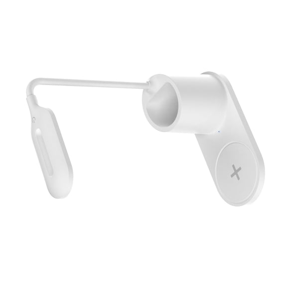 Flexible Neck Desk Light Wireless Fast Charging Pad with Integrated Storage Space for Phone Accessories Essential