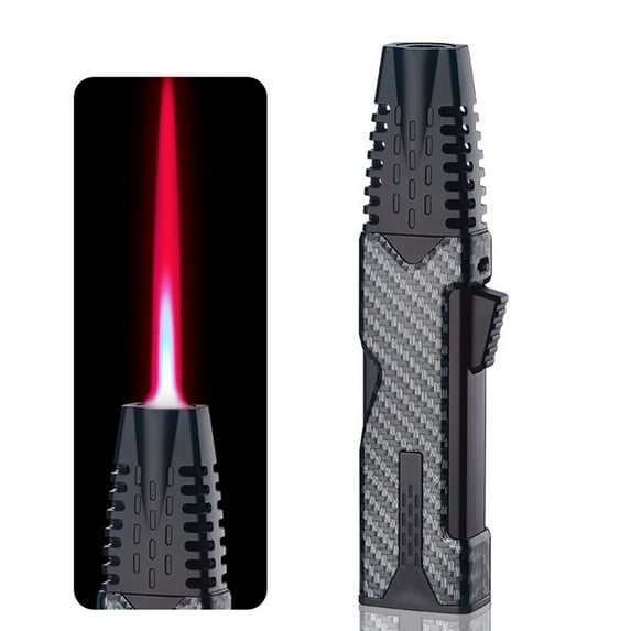 Flexible Neck Torch Lighter, Windproof High-Temperature Lighter, Visible Gas Window, Adjustable Flame, Refillable Butane, for Cooking, BBQ, Outdoor